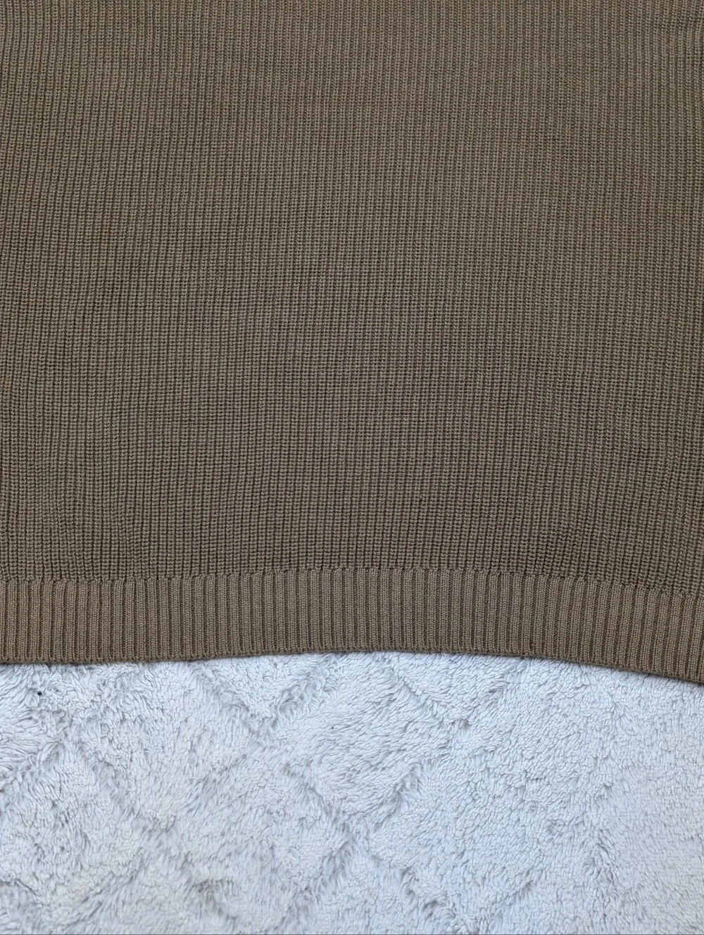 Grayers Sweater Mens XL Brown Green Shaker Stitch Knit Cotton Crewneck Casual